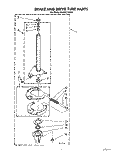 BRAKE AND DRIVE TUBE Diagram and Parts List for 3LA5801XXW0  Whirlpool Washer