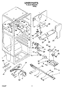 LINER PARTS Diagram and Parts List for IRT184300  Inglis Refrigerator
