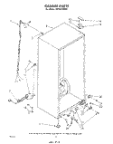 CABINET Diagram and Parts List for EV150FXRW1  Whirlpool Freezer