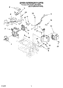 OVEN INTERIOR Diagram and Parts List for MT3105SHQ1  Whirlpool Microwave