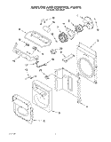 AIRFLOW AND CONTROL Diagram and Parts List for ACS102XJ0  Whirlpool Air Conditioner