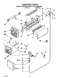 ICEMAKER Diagram and Parts List for KTRS20MAWH00  KitchenAid Refrigerator