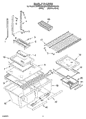 SHELF Diagram and Parts List for 5GR2SHKXKQ00  Whirlpool Refrigerator