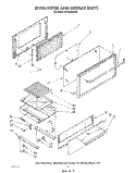 OVEN DOOR AND BROILER Diagram and Parts List for SF300BSRW5  Whirlpool Range