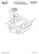 COOKTOP Diagram and Parts List for SF372BEEQ0  Whirlpool Range