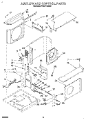 AIR FLOW AND CONTROL Diagram and Parts List for BHAC1400BS1  Whirlpool Air Conditioner
