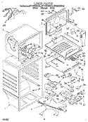 LINER Diagram and Parts List for 8ET19DKXDG01  Whirlpool Refrigerator
