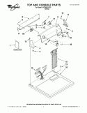 TOP AND CONSOLE PARTS Diagram and Parts List for WGD4910XQ0  Whirlpool Dryer