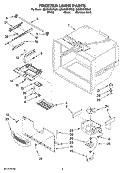 FREEZER LINER PARTS Diagram and Parts List for GB9SHDXPS02  Whirlpool Refrigerator