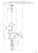 BRAKE AND DRIVE TUBE Diagram and Parts List for LLC7244AN0  Whirlpool Washer