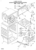 LINER Diagram and Parts List for ET18NKXDN00  Whirlpool Refrigerator