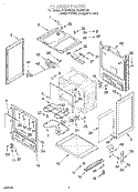 CHASSIS Diagram and Parts List for CES365HZ0  Whirlpool Range