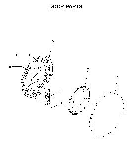 Door parts Diagram and Parts List for WFW6620HW2  Whirlpool Washer