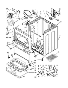 Cabinet Parts Diagram and Parts List for 11067102310  Kenmore Dryer