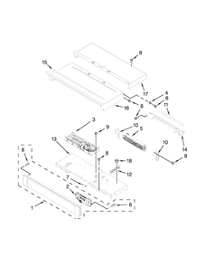 Control Panel Parts Diagram and Parts List for WOS51EC7AW02  Whirlpool Wall Oven