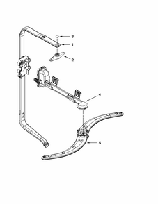 Upper Wash And Rinse Parts Diagram and Parts List for 66513252K110  Kenmore Dishwasher