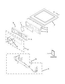 Top And Console Parts Diagram and Parts List for WGD97HEDBD0  Whirlpool Dryer