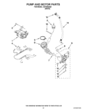 PUMP AND MOTOR PARTS Diagram and Parts List for CET8000AQ0  Whirlpool Washer Dryer Combo