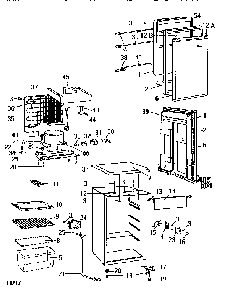 Compact Refregerator Diagram and Parts List for 46196475  Kenmore Refrigerator