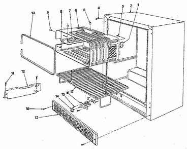 Part Location Diagram of 41001525 Whirlpool Grille