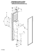 FREEZER DOOR PARTS Diagram and Parts List for KSRC25FVMT00  KitchenAid Refrigerator