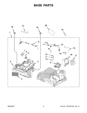 04 - BASE PARTS Diagram and Parts List for YWHD5090GW0  Whirlpool Dryer