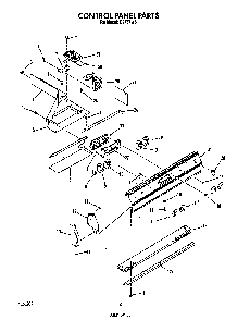 Control Panel Diagram and Parts List for D9757*5  Roper Range