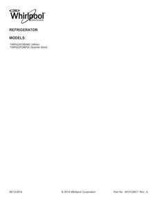 Cover Sheet Diagram and Parts List for 7WRS22FDBF02  Whirlpool Refrigerator