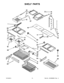 SHELF PARTS Diagram and Parts List for GX2FHDXVB07  Whirlpool Refrigerator