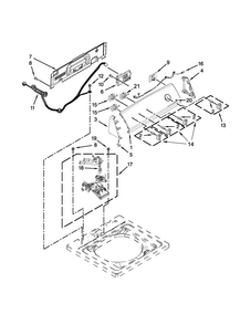 Controls And Water Inlet Parts Diagram and Parts List for 11020112311  Kenmore Washer