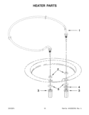 HEATER PARTS Diagram and Parts List for KUDS35FBBL0  KitchenAid Dishwasher