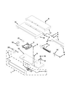 Control Panel Parts Diagram and Parts List for KEBK171BBL01  KitchenAid Wall Oven