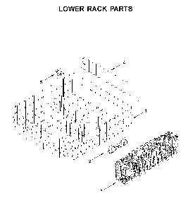 Lower rack parts Diagram and Parts List for WDTA50SAKT0  Whirlpool Dishwasher