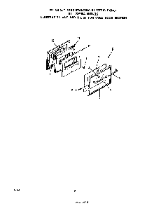 Oven Door Diagram and Parts List for 2265*0A  Roper Range
