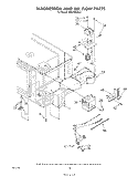 MAGNETRON AND AIRFLOW Diagram and Parts List for RM278BXS0  Whirlpool Microwave Oven Combo