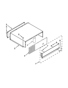 Top Grille And Unit Cover Parts Diagram and Parts List for KBSN508ESS00  KitchenAid Refrigerator