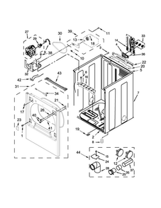 Cabinet Parts Diagram and Parts List for WED8500DC0  Whirlpool Dryer