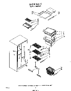 Shelf Diagram and Parts List for 8624*1B  Roper Refrigerator