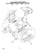 DISPENSER FRONT PARTS Diagram and Parts List for 7GS6SHAXKT02  Whirlpool Refrigerator