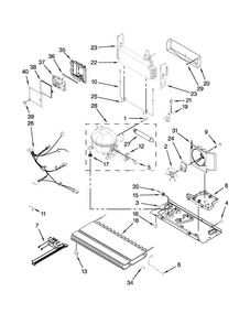 Unit Parts Diagram and Parts List for 10672013017  Kenmore Refrigerator