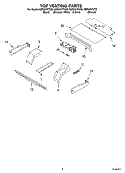 TOP VENTING, OPTIONAL Diagram and Parts List for GBS307PDB8  Whirlpool Wall Oven