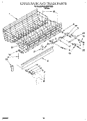 UPPER RACK AND TRACK Diagram and Parts List for KUDJ23HYWH3  KitchenAid Dishwasher