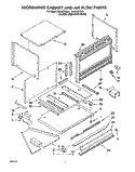 MICROWAVE CABINET AND AIR FLOW Diagram and Parts List for RM280PXBB1  Whirlpool Microwave Oven Combo