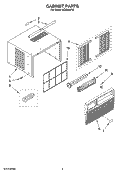 CABINET PARTS Diagram and Parts List for ACQ068PS5  Whirlpool Air Conditioner