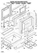 Part Location Diagram of W10131888 Whirlpool Assembly, Door Kit (Black)