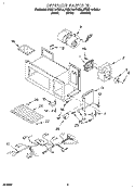 INTERIOR (1), LITERATURE Diagram and Parts List for KHMC107BWH4  KitchenAid Microwave
