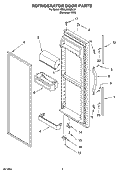 REFRIGERATOR DOOR PARTS Diagram and Parts List for ED5LHAXML12  Whirlpool Refrigerator