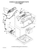 CONSOLE AND DISPENSER PARTS Diagram and Parts List for 4GWTW5550YW0  Whirlpool Washer
