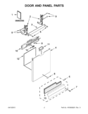 DOOR AND PANEL PARTS Diagram and Parts List for WDF750SAYB2  Whirlpool Dishwasher