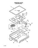 COOKTOP, LIT/OPTIONAL Diagram and Parts List for KEDH207YBL0  KitchenAid Range